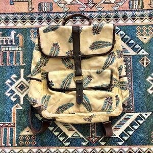 Lucky Brand Yellow Canvas Pine Bag
